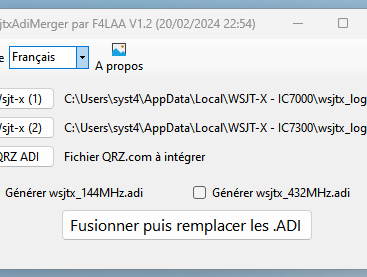 WSJT-X : Fusionner les .ADI